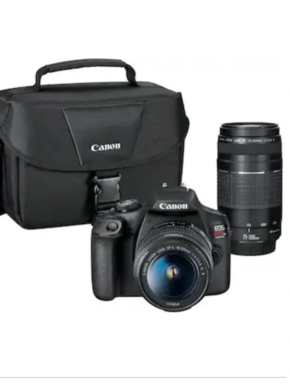 Canon Black EOS Rebel T7 with 18-55 MM Kit Lens